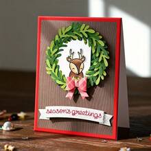 Creative Bow Wreath Dies, DIY Scrapbooking Album And Embossing Stencil, Greeting Card Making Tool, Card Paper Cutting Crafts ,Gift Card Making Template Die Cuts. - Silver - View 2