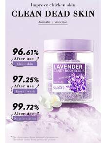 140g Lavender Sugar Body Scrub, Gently Cleanses Dirt, Unclogs Pores, Removes Dead Skin, Leaves Skin Smooth & Silky, Suitable For All Skin Types - Lavender - View 5