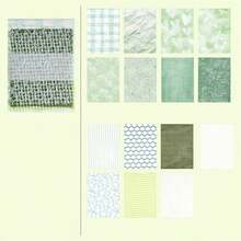 1pc 15pcs Assorted Sheer Fabric Collage Materials, Mixed Media Scrapbooking Supplies, Non-Adhesive Craft Paper - Multicolor - View 8
