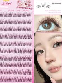 100/120pcs Self-Adhesive False Eyelash Clusters, Mixed Length Fluffy Set, No Glue Needed, Fluffy Individual False Lashes, Self-Adhesive DIY Eyelash Extension, Pre-Glued Lash Clusters, Natural Lengthening C-Curl Lash Clusters, No Glue Or Makeup Remover Needed, False Eyelashes, Lash Clusters, Individual False Lashes, Eyelashes, False Lashes - C - View 13