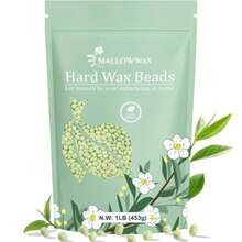 Mallowwax Hard Wax Beads - Wax For Sensitive Skin Hair Removal - Tea Tree Wax Beads For Face, Underarms, Bikini, Legs - Màu 15 - Xem 1