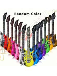 Bộ 6 cây đàn guitar bơm hơi hình ngôi sao nhạc rock, đàn guitar điện bơm hơi, đồ dùng cho tiệc nhạc rock, thích hợp trang trí karaoke, tiệc sinh nhật và chụp ảnh. - Nhiều màu - Xem 8
