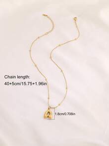 1pc Stainless Steel 3D Bubble Stereoscopic Letter Charm Necklace For Women Initial Capital Alphabet Pendant Necklace Jewelry Gifts - necklace - View 2