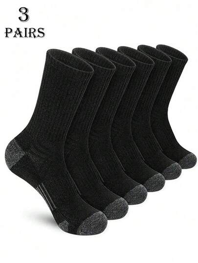 5 Pairs Men's Basketball Socks, Knee-High Non-Slip Socks Suitable For Basketball, Cycling, Workout, White, Autumn Socks