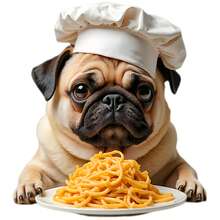 Can I Have A Taste? The Small Chef Havanese Dog Wearing A Fluffy Hat Has A Pitiful Look, Its Nose Twitching, Its Paws Resting On The Plate. The Little Kitchen Havanese Has A Big Culinary Dream. - H - View 7