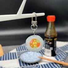 1pc Creative Sushi Rice Ball Keychain, Interesting Simulated Food Keychain Pendant, Suitable For Men And Women, Simulated Japanese Salmon Sushi Rice Ball Seaweed Keychain Pendant, Small Gift - Multicolor - View 10