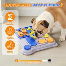Dog IQ Training Puzzle Toy, Interactive Feeding And Behavior Training For All Sizes - Light Grey - View 5