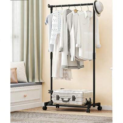 Cremefarbener Mantelständer, vertikaler Kleiderständer für den Boden, Schlafzimmer, Internet-Star, einfache Inneneinrichtung, Wohnzimmer, Kleiderständer für Zuhause