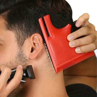 Multi-Functional Hair Trimming Tool, Haircut Styling Ruler, Hair Styling Comb, Barber Ruler, Precise Hairline Shaping Tool, For Perfect Haircut And Beard Styling, Easy To Clean, Reusable Grooming Guide, Suitable For Fashionable Haircut, Barbers And DIY Grooming, Haircutting Tool Accessory