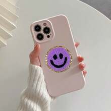 [4/9/15pcs Joyful Face Embroidered Patches] Joyful Face Chenille Embroidered Patches, Self-Adhesive Appliques For DIY Clothing And Accessories - Multicolor - View 3