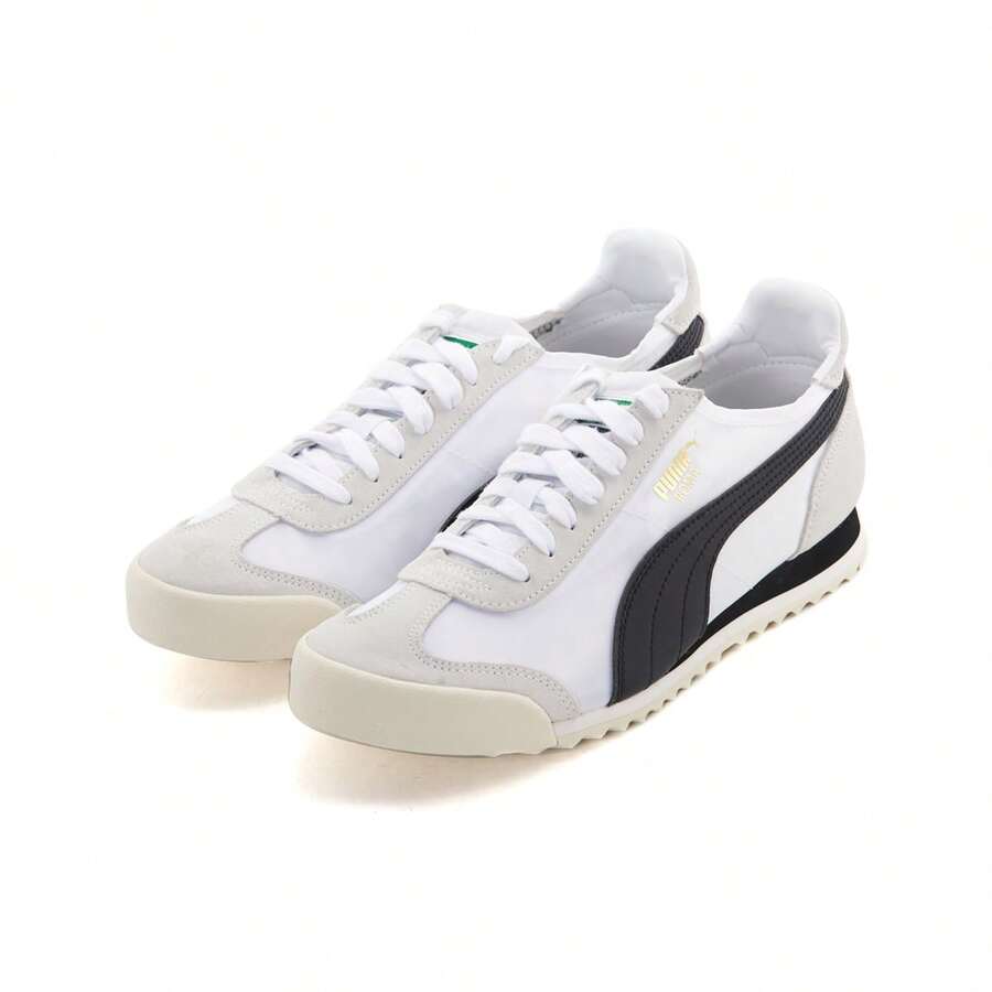 Giày thể thao đế mỏng mùa xuân, giày sneaker mũi chữ T kiểu retro thoải mái dành cho cả nam và nữ, Mã sản phẩm: 36240806 - Trắng ngà/Trắng Puma/Đen - Xem 1