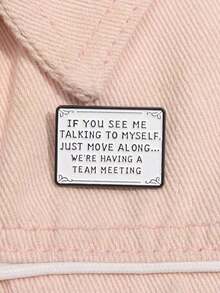 1Pc Funny "Team Meeting"Enamel Pin - Cute Zinc Alloy Lapel Brooch, Perfect For Casual Attire Halloween Pin For Clothes Bag Charm School Kpop Backpack Teacher Supplies Bag Charms Office Accessories Shirts Jacket Jewelry Christmas Autumn-Winter Accessories,Suitable For Teens, Youth,Men,Casual, Outdoor, Athletic, Vacation, Graduation Gifts, Birthday, Daily Wear Clothes Pin Teacher Gifts Costume Accessories - 黑白 - 查看 6