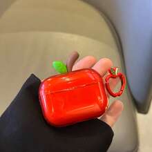 1个可爱3D苹果风格保护壳，适用于 Pro 1/2/3/4蓝牙耳机 - 半透紅色 - 查看 7