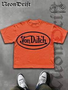 NeonDrift Double-Sided Printing Men's-Shirt Men's Short-Sleeve-Shirt100% Cotton Fabric Soft & Skin-Friendly Unisex Style Gifts Spring Festival, Valentine's Day,'s Day &-Van Dutch Print Men Shirt Classic Americana Style Graphic Tee Streetwear Fashion Casual Wear Car Enthusiasts And Vintage Culture Lovers - trắng - Xem 7