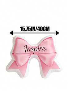 1pc Customized Pink Bow-Shaped Throw Pillow, Personalized Name Cushion, Bowknot Decorative Pillow, Suitable For Bedroom, Bed, Sofa, Living Room Decor, Great For Home Decor, Birthday, Valentine's Day, Anniversary - Multicolor - View 6