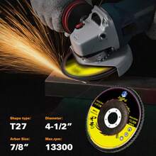 3/5/10 Pieces Of 40-Mesh Flanged Grinding Discs, With A Diameter Of 4.5 In And An 0.87-In Shaft Seat. T27 Hard Zirconia Grinding Discs, Used For Polishing And Grinding Of Metals, Woods, And Stainless Steel. - 4.5-inch Sanding Disc - View 4