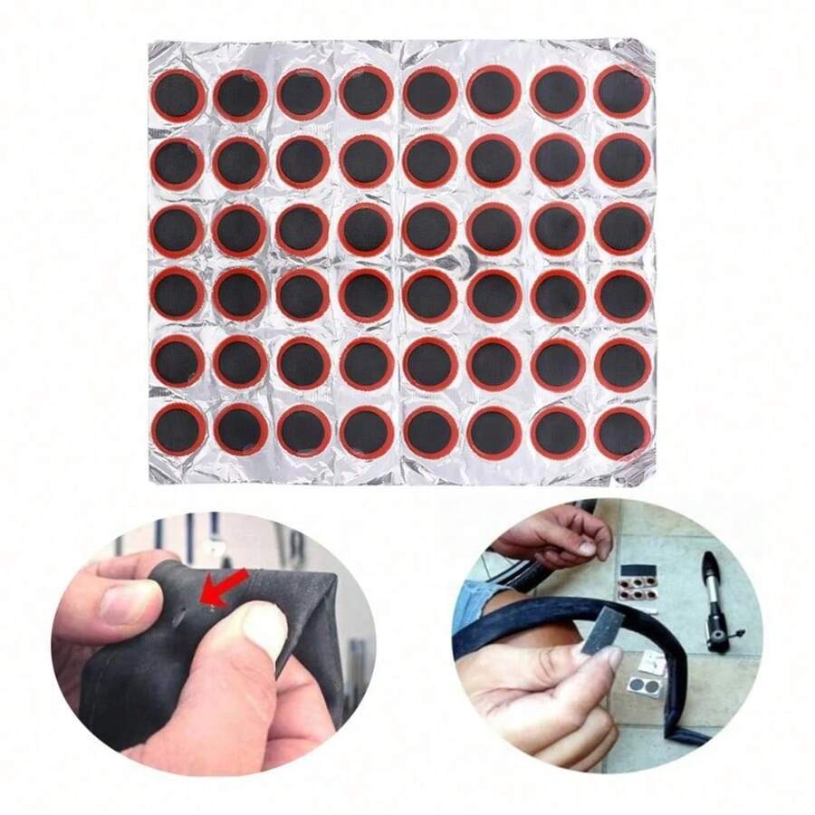 144 Parches de Reparación de Llantas en Frío - 25mm, Adhesivos Fuerte y Duraderos, Ideal para Reparación de Llantas de Auto y Moto, Uso Sin Calentamiento, Fácil de Aplicar en Cualquier Lugar. - Variante - Ver 1