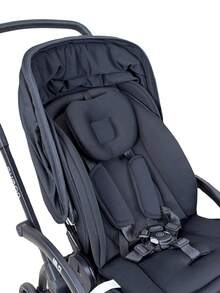 1 pieza Colchoneta suave y transpirable para silla de paseo de bebé, adecuada para múltiples cochecitos - Negro - Ver 5