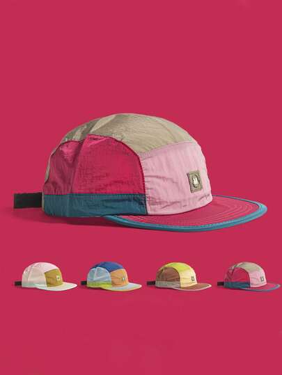 New Fashion Color Matching Quick-Drying Baseball Caps Women Summer Outdoor Hiking Sun Protection Leisure Retro 5-Panel Men's Hat