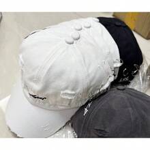 Korean Version Of Vintage Distressed Soft-Top Baseball Cap For Women In Spring And Summer, Featuring Fashionable, Unique, Simple Design, Suitable For Street Wear, And Provides Good Sun Protection - Multicolor - View 1
