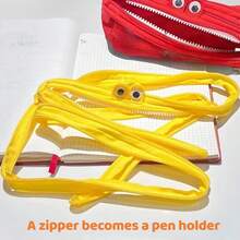 卡通趣味小怪兽拉链铅笔盒，INS一拉创意铅笔袋。趣味文具，减压文具，可爱简约铅笔盒。大容量文具袋，学生用品，返校礼物。 - 拉鍊筆袋 - 查看 8