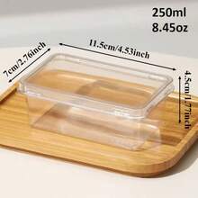 5/10/50pcs Transparent Tiramisu Cake Boxes, Suitable For Storing Desserts, Mousse, Pastries And Breads - Portable Food Storage Containers, Great For Home Gatherings, Camping, Birthday Parties - Transparent - View 7
