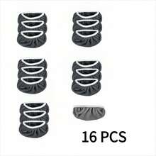 16 paños de limpieza verdes, blancos y grises, convenientes y prácticos, diseñados para una instalación y uso fáciles, adecuados para limpieza en seco y húmeda para eliminar manchas - Accesorios de limpieza | Firmemente unidos al trapeador - 16 piezas - Ver 14