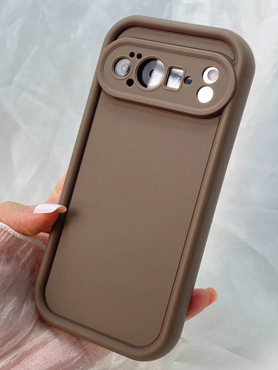対応 GooglePixel 8a 9A Pixel 10 かわいい Pixel 8 9 10 Pro 対応 電話ケース エンジェルアイズ TPU ソフトケース、ドーパミンカラー、シンプル、滑り止め、落下防止、厚みのある保護 - 冷たいコーヒー色 - チェックする 1