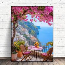 1 قطعة مجموعة فن الرسم بالألماس DIY، مجموعة رسم بالألماس ذات نمط منظر طبيعي جميل، ألماس دائري، فن فسيفساء، مناسب للمبتدئين، ديكور جداري منزلي، هدية فريدة، بدون إطار، متوفر بأحجام متعددة - بدون إطار - مشاهدة 8