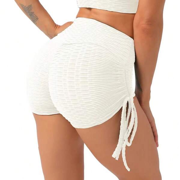 European And American Summer Solid Color Sports Shorts, Quick-Dry, Butt-Lifting, Slimming,-Border Yoga Pants, Women's Clothing