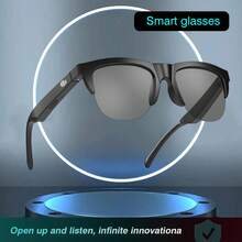 2026 Wireless Smart Glasses, Touch Operation, Built-In Microphone, HD Audio, Wireless Connection, Rechargeable Battery, Suitable For Office, Outdoor, Sports, Driving, Music Playback, Hands-Free Calling - Ideal Holiday Gift! - Black - View 11