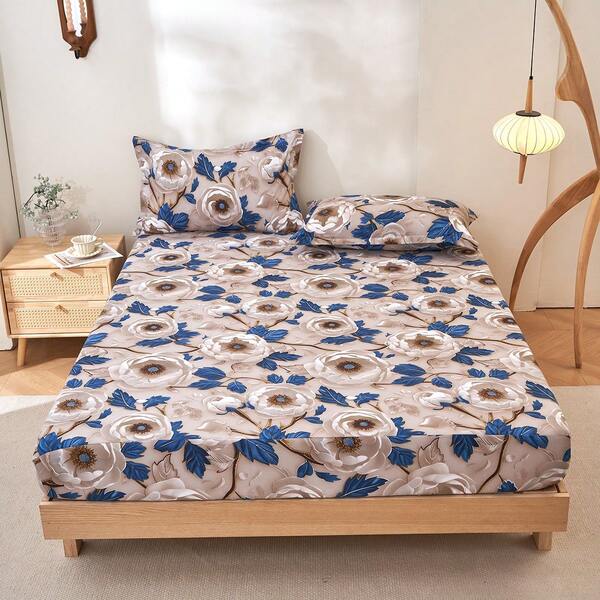 3pcs 3D Active Print Bedroom Bedsheet Set (1 Bedsheet + 2 Pillowcases), Skin-Friendly Fabric Bedding Set Includes Pillowcases, Without Filler, Home Bedding Set, Machine Washable