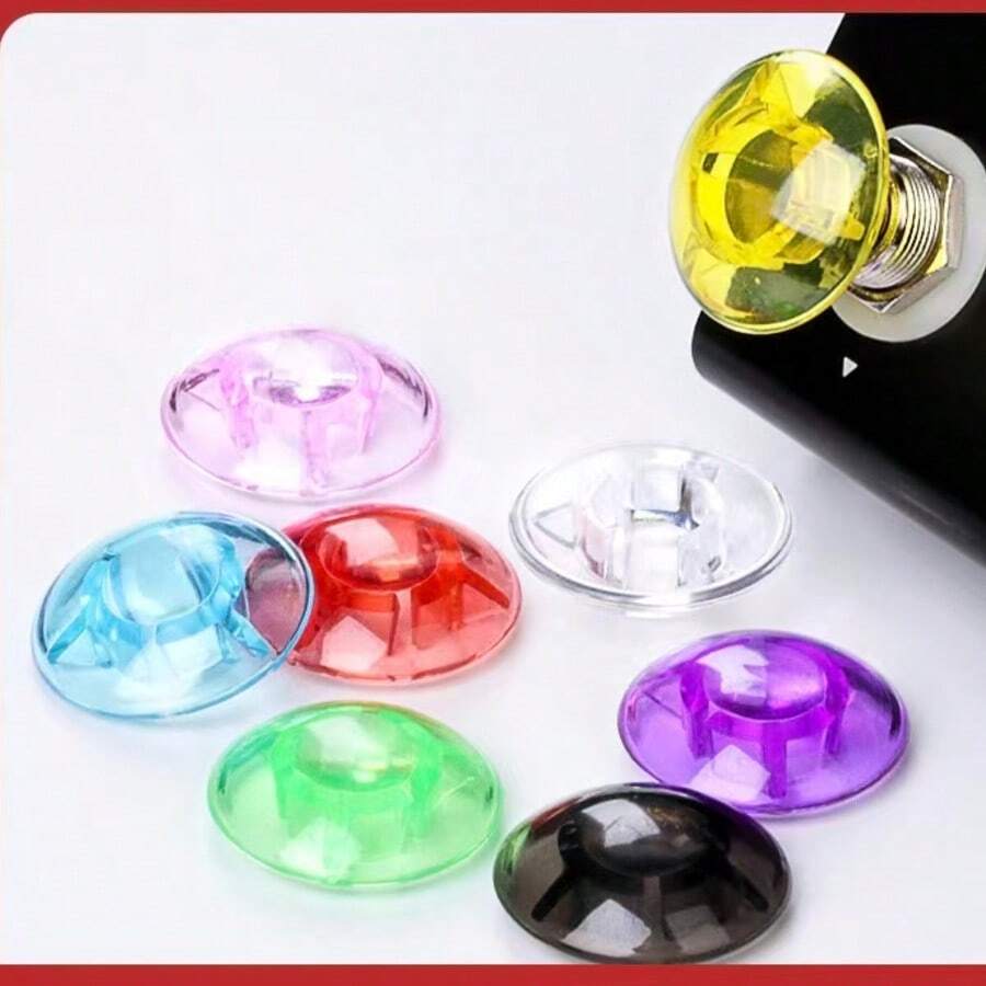 8pcs Colorful Candy Mushroom Style Stomp Box Footswitch Caps, Protective Covers For Guitar Effect Pedals - Multicolor - View 1
