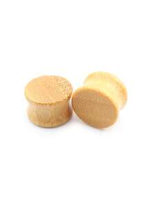 2 Pieces Fashion Piercing Ear Expander 8mm-20mm Bamboo Ear Plug&Tunnel Jewelry Piercing Body Jewelry For Men Ear Jewelry - Nude - View 16