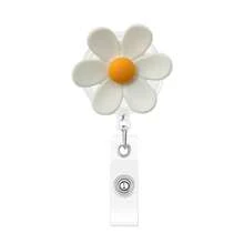 1pc Id Badge Holder Flower Easy Pull Buckle Nurse Medical Workplace Office Expansion Badge Clip - a - View 8