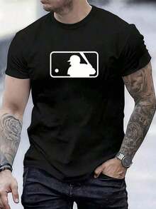 Camiseta unisex.Para hombres.Manga corta.Camisa T de manga corta.Ropa de primavera.Ropa de verano.Prenda de vestir.Prenda superior.Ancho.Silueta grande.Diseño con estampado.Regalo.Regalo.Estilo street.Primavera.Verano.Otoño.Invierno.Para hombres. - Negro - Ver 1