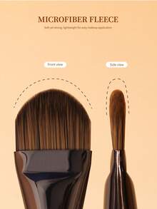 1-Piece Foundation Brush, Aluminum Handle, Makeup Tool, Soft And Dense Bristles, Basic Makeup Brush, Premium Quality Makeup Brush, Gift For Ladies - Multicolor - View 6