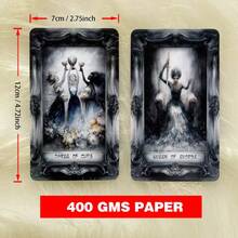 78-Card Tarot Deck Set, Dark Fantasy Style, Includes Guidebook, Suitable For Beginners To Advanced Players, Divination Tool, Card Game - Multicolor - View 3