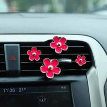 Car Outlet Vent Perfume Clips Cute Flower Air Freshener Diffuser Conditioning Aromatherapy Perfume Clip Car Interior Decoration - A - View 15