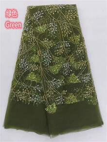 2026 High-Quality Fashion Elegant French Embroidered Handmade Beaded Lace Fabric With Sequins, African Nigerian Wedding Party Material, 5 Yards/1 Yard - A - View 10