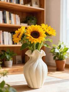1pc Elegant Resin Vase, Compact Size Suitable For Desktop Display, Can Hold Dried Or Fresh Flowers, Matte Finish, Fashionable And Modern Style, Suitable For Young People, Middle-Aged And Youth - Multicolor - View 12