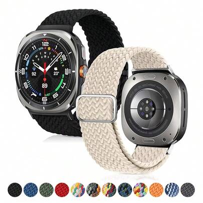 Adjustable Nylon Braided Sport Bracelet Strap For Samsung Galaxy Watch Ultra 47mm Accessories