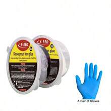 Pegamento de barro de hierro Y-RED, adhesivo de arcilla multifuncional, masilla de unión ultra resistente para reparaciones de metal, madera y tuberías - masilla metálica - Ver 13