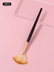 1/4支迷你扇形高光刷，柔软便携面部轮廓化妆刷，散粉腮红刷，专业化妆工具 - 彩色 - 查看 8