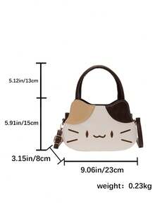 2026 New Cat Summer Black Leather Retro Versatile Handbag, Cute Fashion Mini Shoulder Crossbody Bag For Women - Coffee - View 5