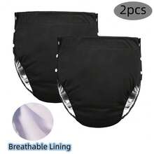1pc Reusable Adult Cloth Diaper - High Absorbency 4-Layer Crotch Design, Breathable Silk-Like Fabric, 4-Corner Design, Soft & Comfortable, Unisex, 4 Color Options, Reusable Diaper - Multicolor - View 20