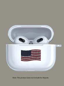 适用于第四代/第三代/第二代的镶钻美国国旗图案耳机保护套 - 耳机套 - 無色 - 查看 4