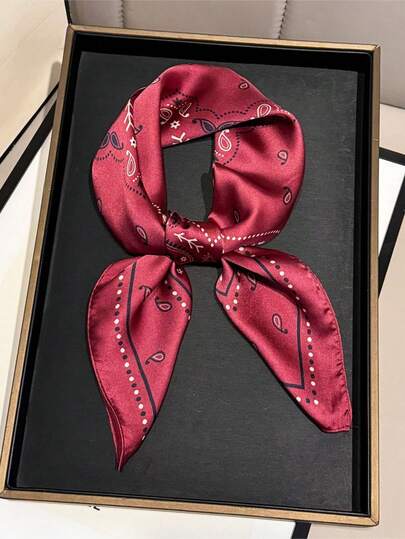 1 Peça Nova Estampa Floral de Primavera/Verão, Xale de Seda Sintética Leve e Respirável para Mulheres, Versátil para Atividades ao Ar Livre, Encontros, Street Dance, Viagens, Sessões de Fotos