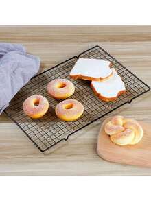 Black Non-Stick Drying Rack, Baking Tool, Kitchen Storage Rack, Bread Cooling Rack, Cookies, Food Cooling Rack - Black - View 6