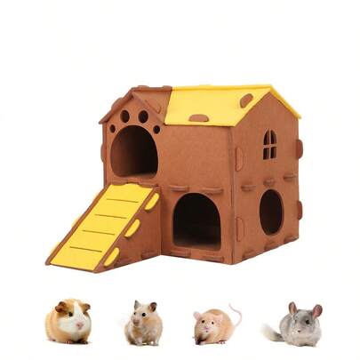 ITANDME Guinea Pig Hideout Guinea Pig Houses Guinea Pig Tunnels And Toys, Guinea Pig Hideout Interactive Play Tubes And Shelters For Rodents, Guinea Pigs, Ferrets, And Degus